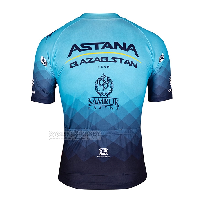 2022 Cycling Jersey Astana Blue Short Sleeve and Bib Short